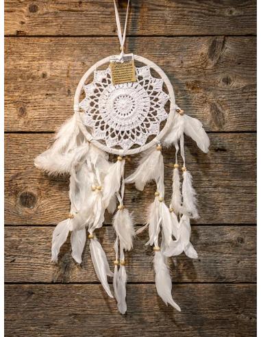 ATRAPASUEÑOS BLANCOS ESTILO IBICENCO Y TRIBAL | DECORACION HOGAR
