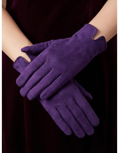 GUANTES CORTOS MUJER MORADOS Y EN MAS...