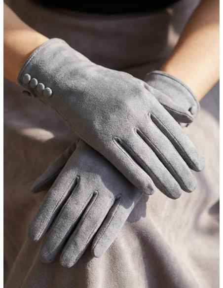 GUANTES CORTOS GRISES IDEALES PARA LOS DIAS FRIOS | ACCESORIOS MODA MUJER