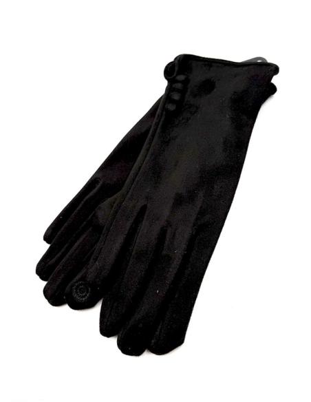 GUANTES CORTOS NEGROS PARA OTOÑO INVIERNO | ACCESORIOS MODA MUJER