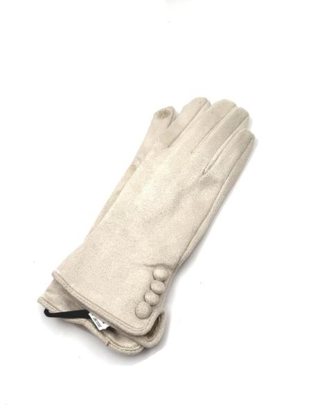 GUANTES CORTOS BEIGE PARA OTOÑO INVIERNO | ACCESORIOS MODA MUJER