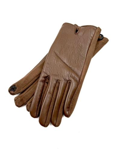 GUANTES MARRONES CORTOS COMPLEMENTOS DE MODA | MUJER OTOÑO INVIERNO
