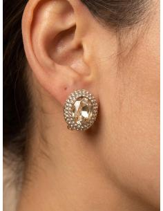 PENDIENTES CLIP ELEGANTES DORADOS O PLATEADOS | ALTO BRILLO CIRCON 2