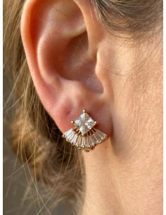 PENDIENTES DE CLIP DESTELLO CHIC DORADO O PLATEADO | PINZA O PELLIZCO 2