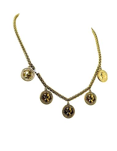 COLLARES DORADOS CON MONEDAS COLGANTES | JOYITAS ELEGANTES