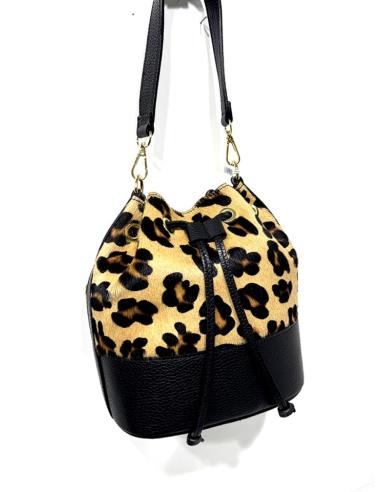 BOLSOS MUJER DE PIEL LEOPARDO NEGRO MARRON Y CAMEL | ANIMAL PRINT