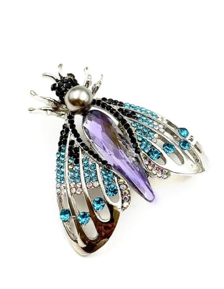 BROCHES MODA PARA MUJER AZULES DE INSECTOS | ACCESORIOS ACTUALES