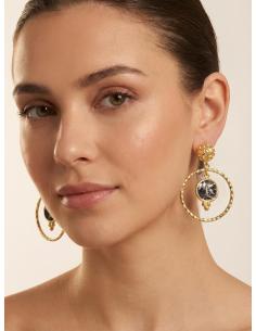 PENDIENTES LARGOS DE MONEDAS CON AROS DORADOS | MODA MUJER 2