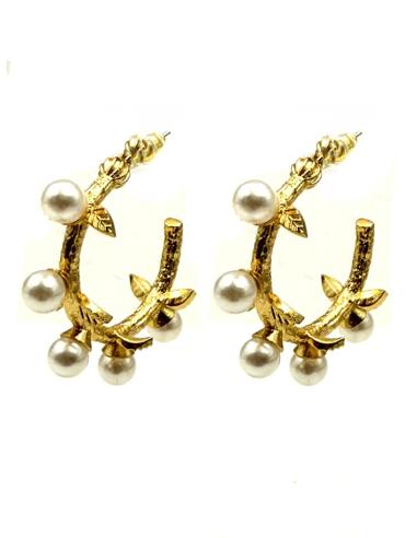 PENDIENTES DE ARO CON PERLAS DISEÑOS ORIGINALES