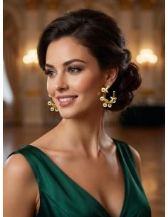 PENDIENTES DE ARO CON PERLAS DISEÑOS ORIGINALES 2