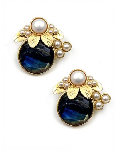 PENDIENTES INVITADA CORTOS DE PERLAS Y PIEDRAS | MADRINAS DE BODA