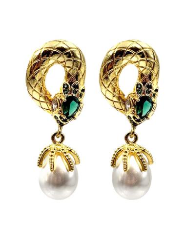PENDIENTES PARA BODAS CON PERLAS Y PEDRERIA VERDE | INVITADA Y MADRINA