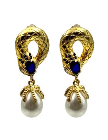 PENDIENTES PARA BODAS CON PERLAS Y PEDRERIA AZUL | INVITADA Y MADRINA