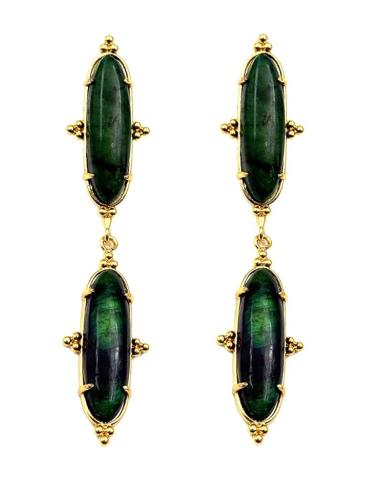 PENDIENTES DE INVITADA LARGOS EN VERDE ESMERALDA | BODA Y EVENTO