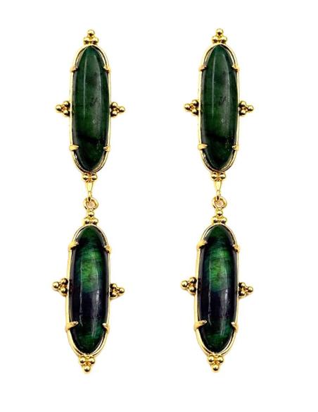PENDIENTES DE INVITADA LARGOS EN VERDE ESMERALDA | BODA Y EVENTO