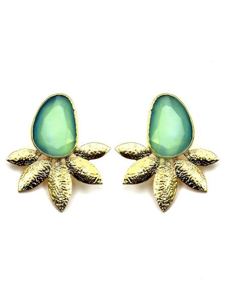 PENDIENTES VERDE AGUA COQUETOS INVITADA Y MADRINA | BODA Y EVENTO