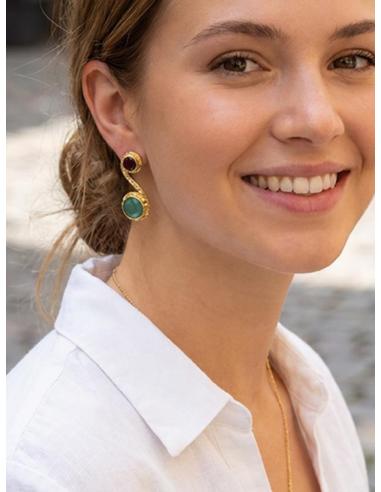 PENDIENTES MODA DE INVITADA VERDES Y MARRONES | MADRINAS BODAS