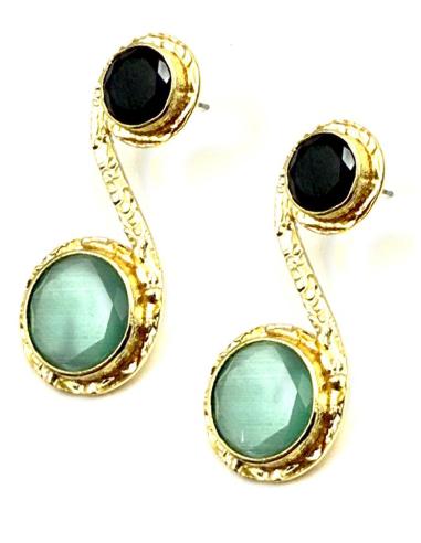 PENDIENTES MODA DE INVITADA VERDES Y NEGROS | MADRINAS BODAS