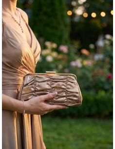 BOLSOS DE FIESTA ORO ROSA CON BOQUILLA VINTAGE | BOLSOS INVITADA 2