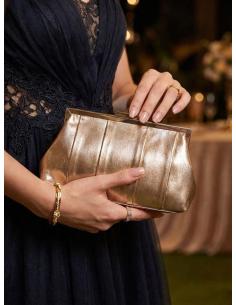 BOLSOS DE FIESTA ORO ROSA CON GRAN CAPACIDAD | ACCESORIOS BODA 2