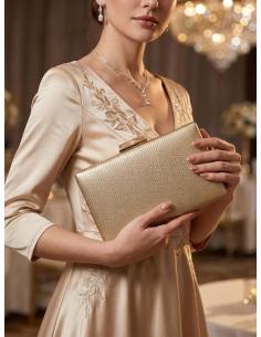 BOLSOS FIESTA DORADOS CLUTCH ELEGANTE PARA BODAS | INVITADA MADRINA 2