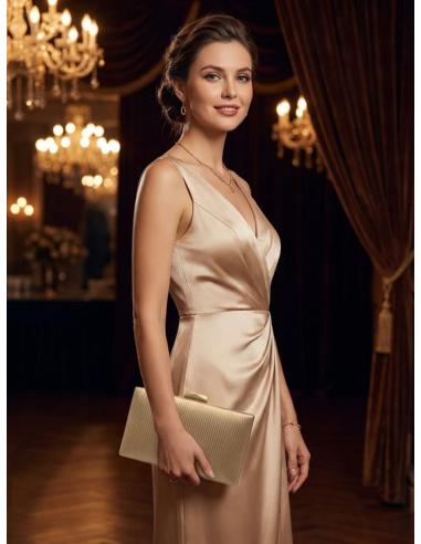 BOLSOS FIESTA ORO ROSA CLUTCH ELEGANTE PARA BODAS | INVITADA MADRINA