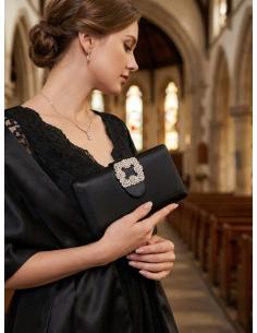 BOLSOS BODAS NEGROS CON CIERRE JOYA SOFISTICADO | INVITADA MADRINA 2