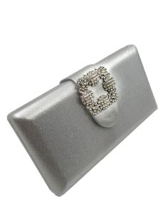 BOLSOS BODAS PLATEADOS CON CIERRE JOYA SOFISTICADO | INVITADA MADRINA