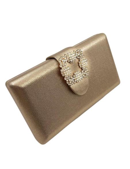 BOLSOS BODAS ORO ROSA CON CIERRE JOYA SOFISTICADO | INVITADA MADRINA