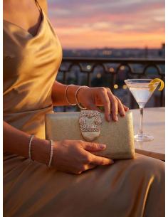 BOLSOS BODAS DORADOS CON CIERRE JOYA SOFISTICADO | INVITADA MADRINA 2