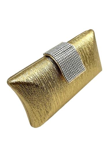 BOLSOS DORADOS CIERRE SOLAPA BRILLO ELEGANTE | INVITADA MADRINA BODA