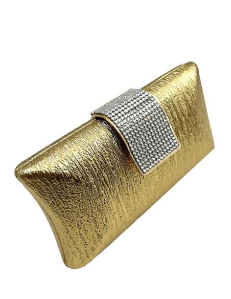 BOLSOS DORADOS CIERRE SOLAPA BRILLO ELEGANTE | INVITADA MADRINA BODA