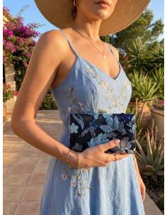 BOLSOS FIESTA AZULES MARINO CON LENTEJUELAS | CLUTCH INVITADA BODAS 2