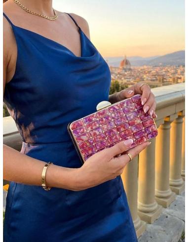 BOLSOS DE FIESTA BUGAMBILIA Y CORAL ESTILO CAREY | CLUTCH BODA DE MODA