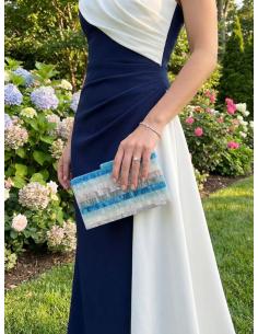BOLSOS DE FIESTA ESTILO CAREY EN TONOS AZULES | CLUTCH BODA DE MODA 2