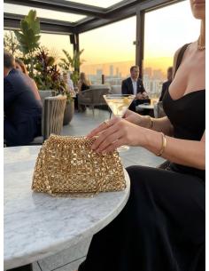 BOLSOS DORADOS DE FIESTA Y NOCHE MALLA METALICA | MODA MUJER 2
