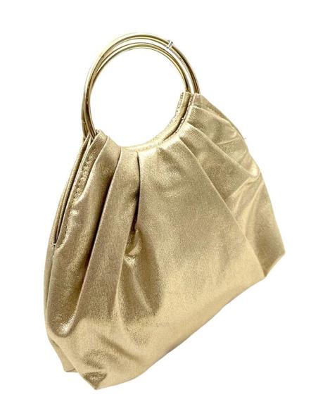BOLSOS FIESTA DORADOS CON ASA COQUETA DE MANO | BOLSO INVITADA