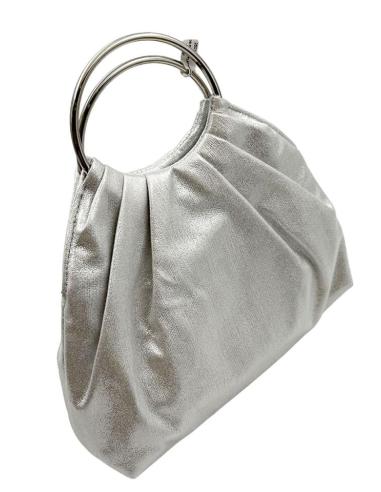 BOLSOS FIESTA PLATEADOS CON ASA COQUETA DE MANO | BOLSO INVITADA