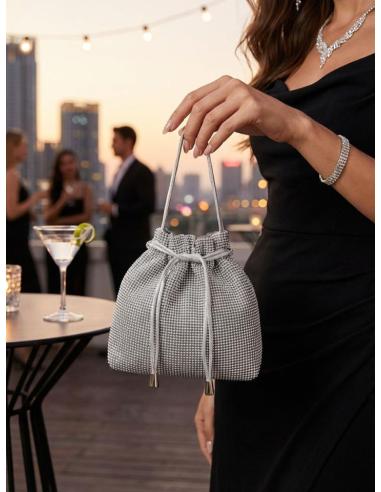 BOLSOS DE FIESTA PLATEADOS DE MALLA METALICA | BOLSOS BODA