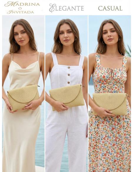 BOLSOS BEIGE PARA MUJER CARTERAS PARA EL VERANO | ESTILO RAFIA