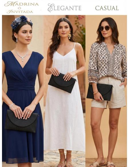 BOLSOS NEGROS DE MUJER CARTERAS PARA EL VERANO | ESTILO RAFIA