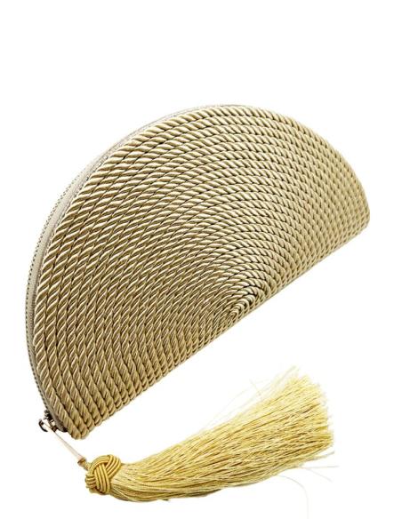 BOLSOS DE ABANICO DORADOS | INVITADAS Y MADRINAS DE BODAS