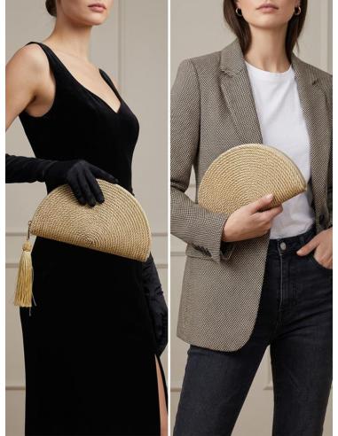 BOLSOS DE ABANICO DORADOS | INVITADAS Y MADRINAS DE BODAS