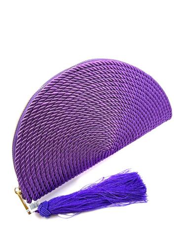 BOLSOS DE ABANICO MORADOS | INVITADAS Y MADRINAS DE BODAS