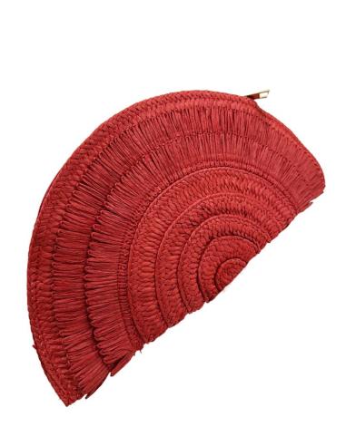 BOLSOS ROJOS DE ABANICO ESTILO RAFIA | BODAS PRIMAVERA VERANO