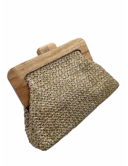 BOLSOS BEIGE Y DORADO OCRE ESTILO RAFIA PARA BODAS | MODA VERANO
