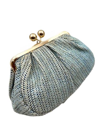 BOLSOS RAFIA AZULES CLARO PARA INVITADAS DE BODAS | ACCESORIOS VERANO