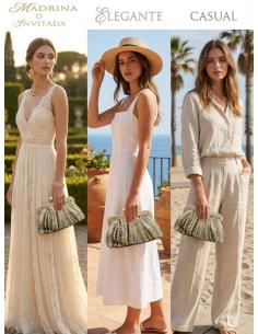 BOLSOS DE RAFIA PARA INVITADAS DE BODAS MARRONES | BEIGE VERANO 2