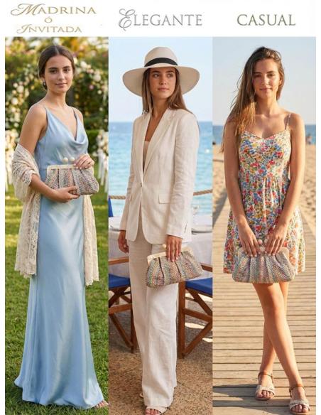 BOLSOS DE RAFIA EN MULTICOLOR PARA INVITADA | BODAS PRIMAVERA VERANO