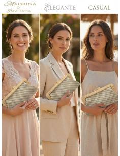 BOLSOS BODA GRAN CAPACIDAD BEIGE Y DETALLES COLOR | ESTILO RAFIA 2